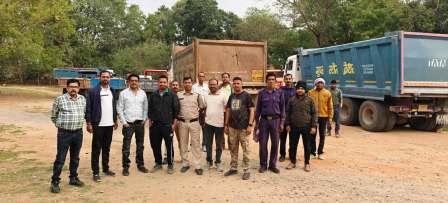 मांड व मैनी नदी क्षेत्र में अवैध उत्खनन पर बड़ी कार्रवाई, 22 वाहन जब्त