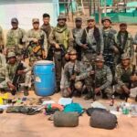 नक्सलियों द्वारा छिपाकर रखे गए कई विस्फोटक सामग्री बरामद