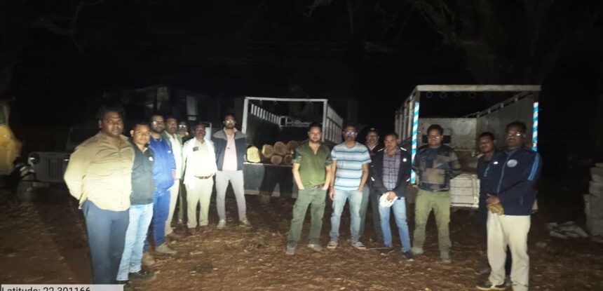 वन विभाग की ताबड़तोड़ कार्रवाई, देर रात दबिश देकर लकड़ी तस्करों पर कसा शिकंजा, आरोपी वाहन छोड़कर फरार