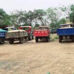 एसडीएम ने अवैध खनिज उत्खनन और परिवहन में संलिप्त 13 ट्रेक्टर और 1 हाईवा पकड़ा