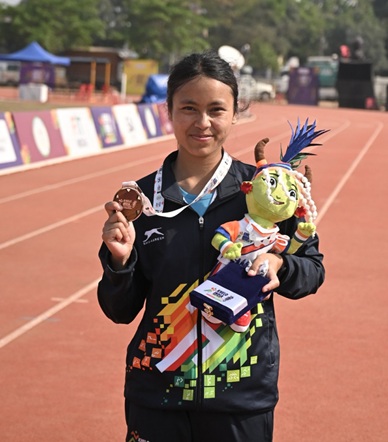 शिलांग की बेथलीन ने खेलो इंडिया ट्राइबल गेम्स में जीता कांस्य पदक