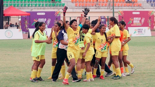 छत्तीसगढ़ की महिला फुटबॉल टीम खेलो इंडिया ट्राइबल गेम्स के फाइनल में