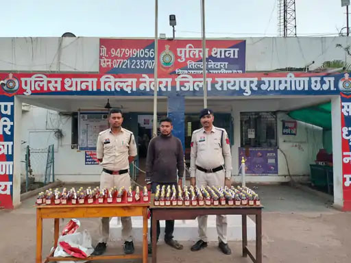 अवैध शराब पर कार्रवाई:180 पौवा देशी शराब जब्त, एक आरोपी गिरफ्तार