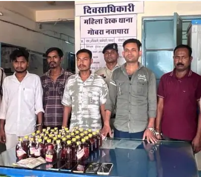 अवैध शराब बिक्री मामले में बड़ी कार्रवाई: 5 गिरफ्तार, टीआई को किया गया निलंबित