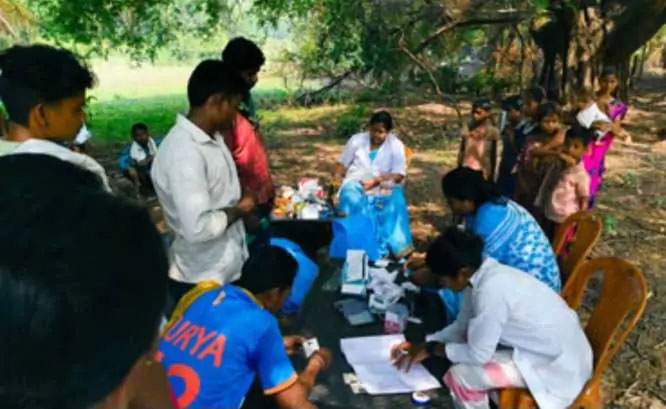 स्वास्थ्य जांच अभियान: गमपुर में 771 ग्रामीणों की हुई हेल्थ स्क्रीनिंग