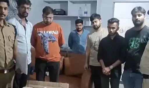 दुर्ग में अवैध हुक्का बार पर छापा, 6 गिरफ्तार