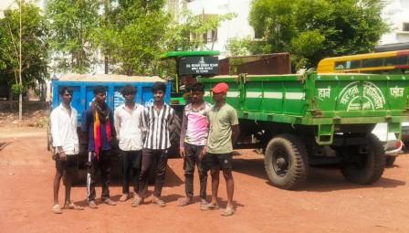 जिले में खनिज के अवैध परिवहन पर की गई कार्रवाई