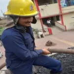 रसमड़ा स्टेशन पर कोयला मालगाड़ी के डिब्बे में लगी आग
