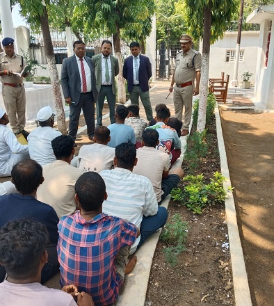 प्रधान जिला एवं सत्र न्यायाधीश द्वारा केन्द्रीय जेल दुर्ग का किया गया निरीक्षण