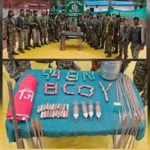 नक्सली डंप से हथियार व विस्फोटक सामग्री बरामद