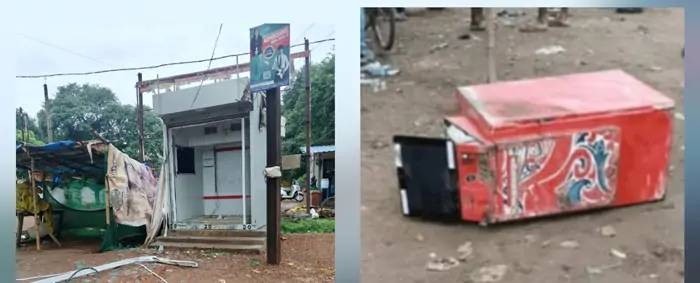 जगदलपुर में एटीएम उखाड़कर लूट की कोशिश नाकाम, कैश बॉक्स छोड़ भागे बदमाश