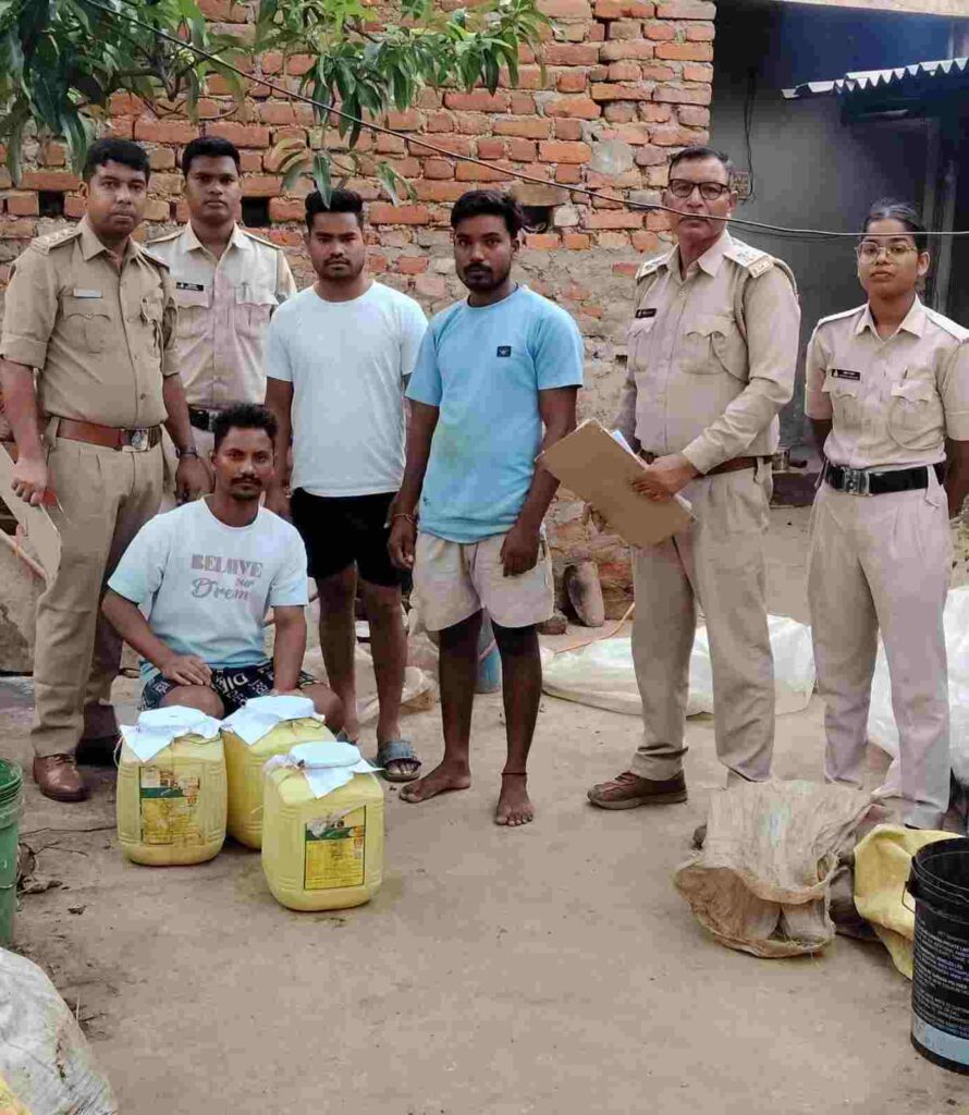 सारंगढ़ सर्किल और उड़नदस्ता जिला टीम की अवैध शराब पर सयुंक्त कार्यवाही