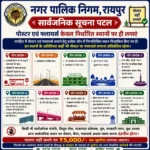 अनाधिकृत पोस्टर, फ्लेक्स, बैनर एवं विज्ञापनों पर रायपुर नगर पालिक निगम करेगा सख्त कार्रवाई