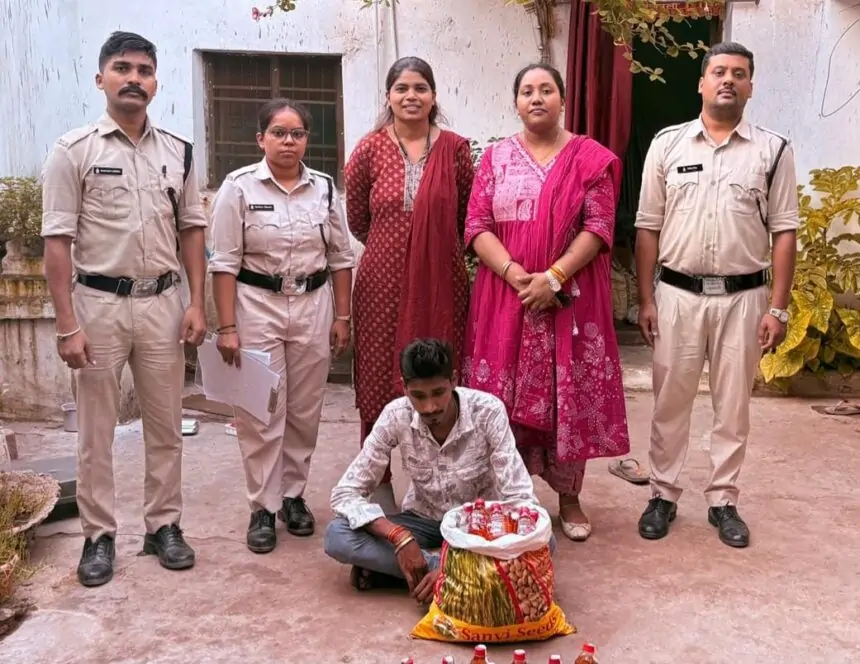 51 नग पाव देशी मदिरा मसाला के साथ एक गिरफ्तार