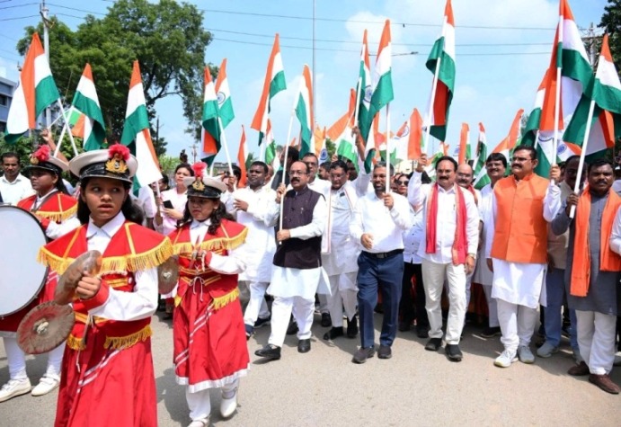 कांकेर में उत्साह के साथ निकली तिरंगा यात्रा, डिप्टी सीएम साव हुए शामिल