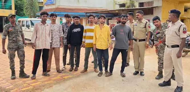 केशकाल पुलिस ने मारपीट व हथियार लेकर घूमने वाले 9 आरोपितों को किया गिरफ्तार